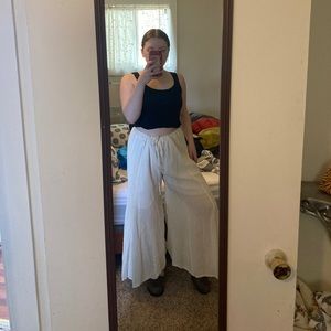 100% cotton wide leg flare pants!